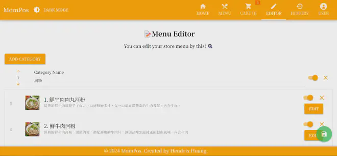 Menu Editor